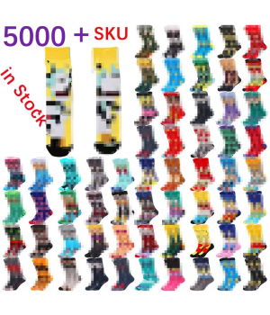 Wholesale High Quality Funny Character Pattern Cartoon Socks Crew Cotton Men Anime Socks