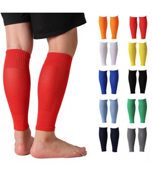 Solid Color Leg Sleeve Running Sports Socks Match Soccer Socks Outdoor Exercise Calf Compression Sleeve