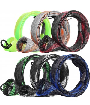 Multi-colored Fishing Spinning Rod Socks Braided Mesh Rod Sleeve Cover Protector Pole Fit Fishing Accessories