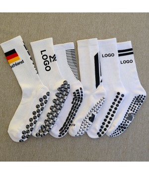 Wholesale Custom Performance Sports Non-Slip Socks Athletic Soccer Grip Socks Men's Anti Slip Football Socks