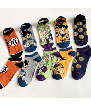 2022 Hot New Anime Socks Funny Couple Cartoon Socks Men's Dragon Calcetin Goku Medias Ball Personality Short Socks