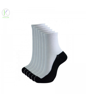 Wholesale White With Black Bottom Socks Black Sole White Socks