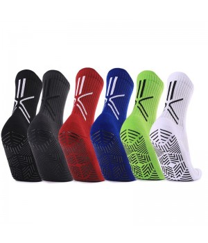 Custom Logo Compression Crew Athletic Anti-slip Grip Football Socks Sports Soccer Socks for Men